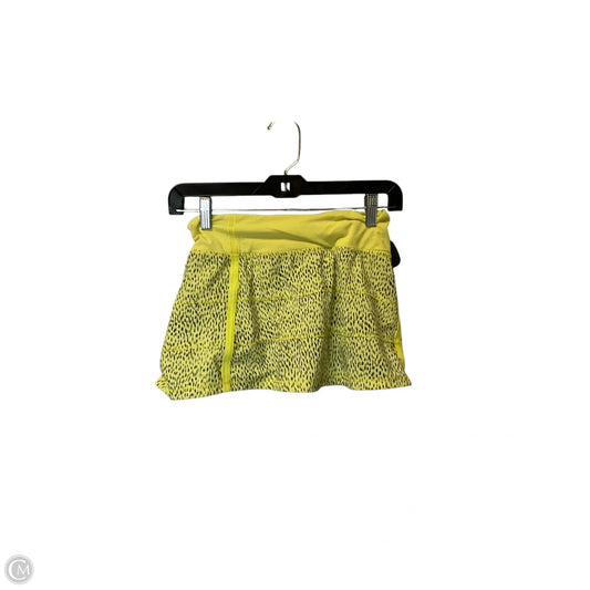 Athletic Skort By Lululemon In Yellow, Size: 2