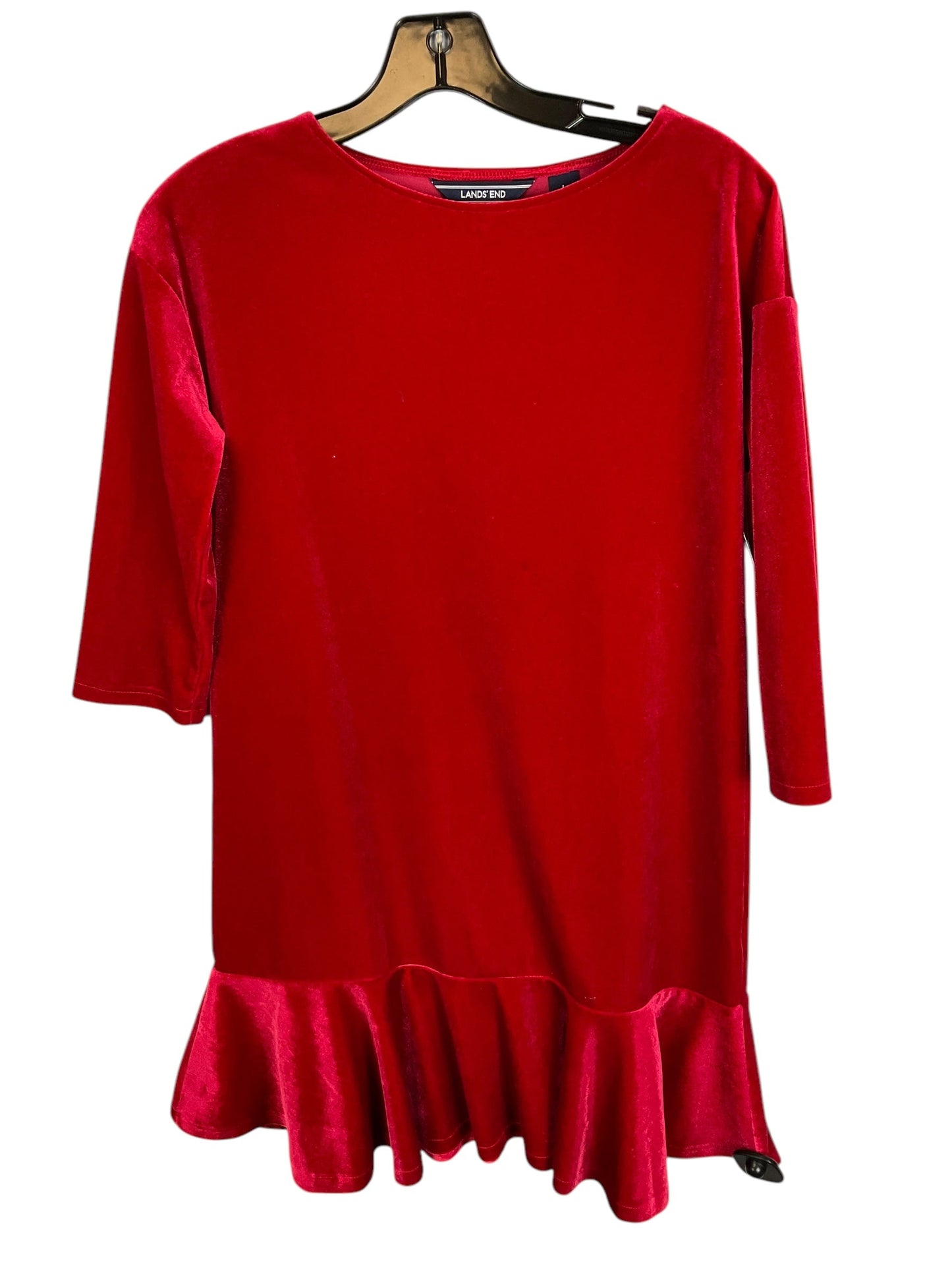 Dress Casual Short By Lands End In Red, Size: L