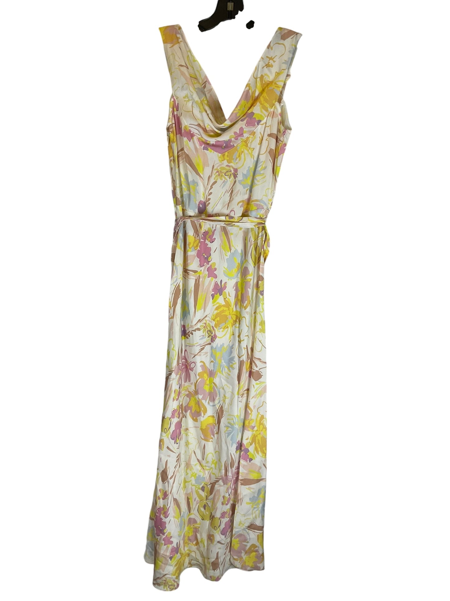 Dress Casual Maxi By Ted Baker In White & Yellow, Size: 0