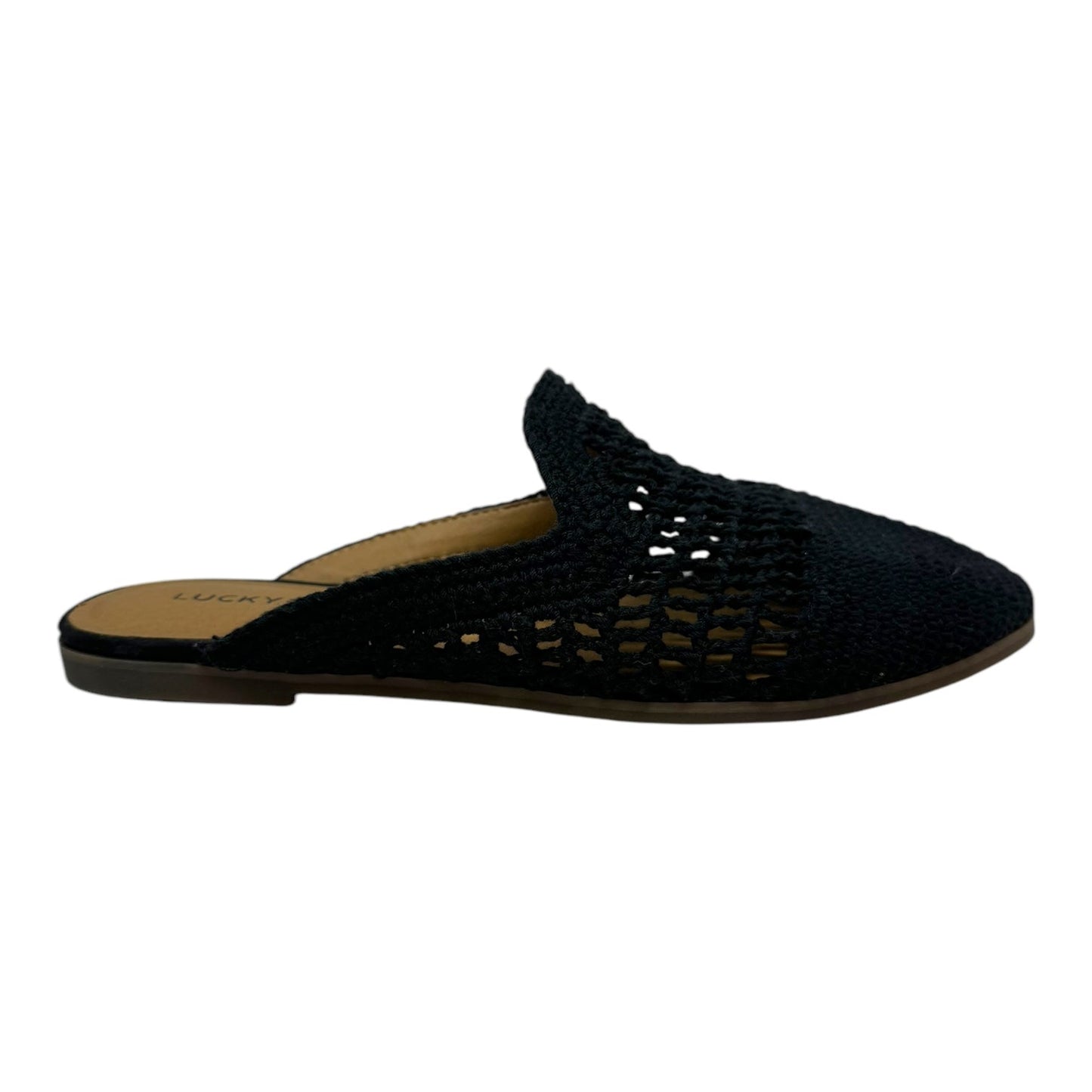 Crochet Mule Shoes Flats By Lucky Brand In Black, Size: 7.5