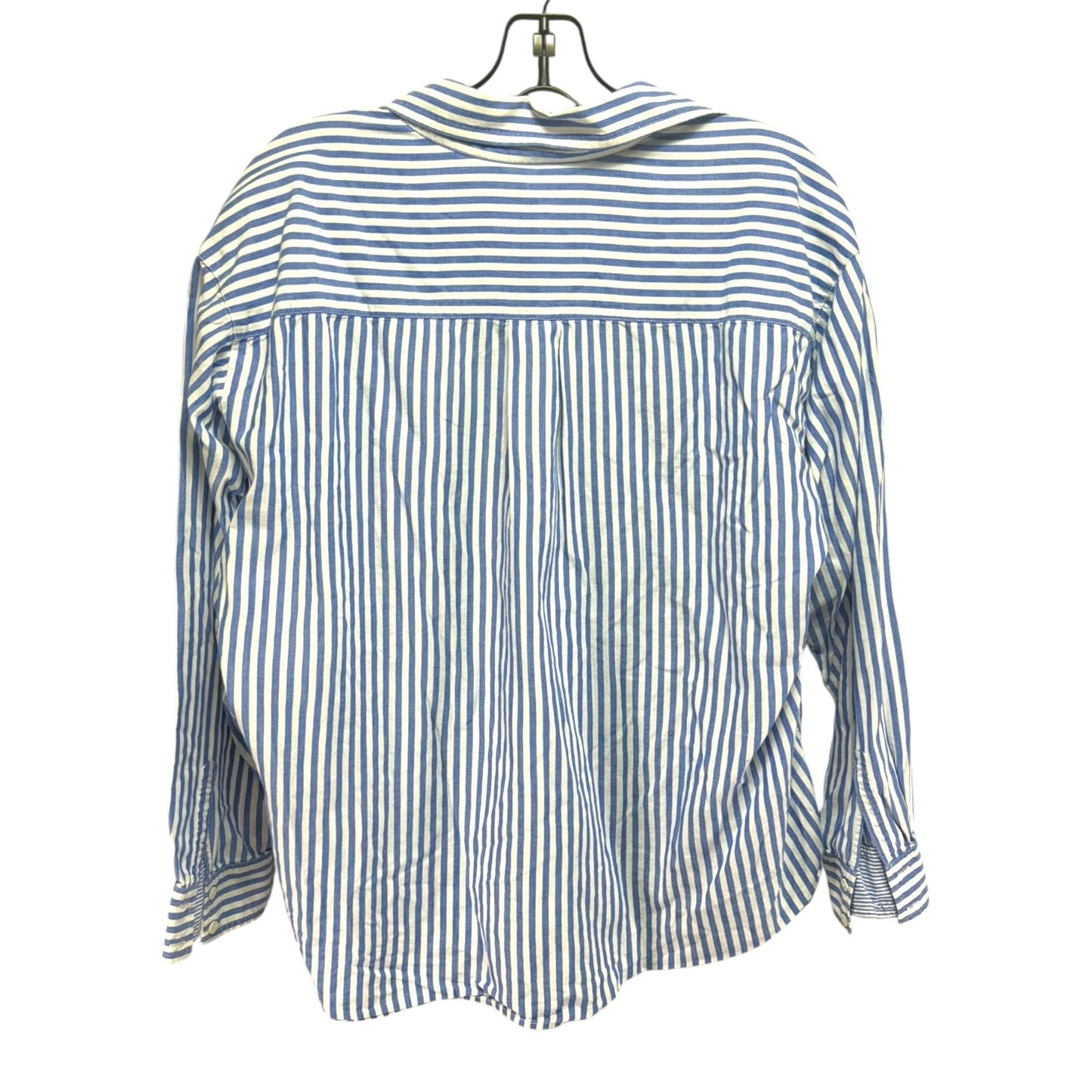 Top Long Sleeve By Vince In Striped Pattern, Size: 10