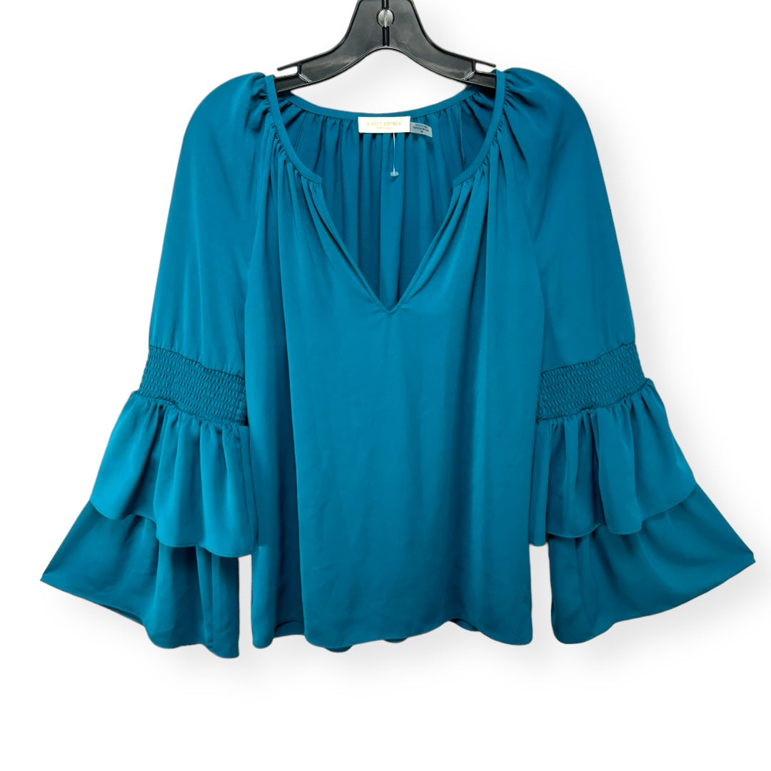 Lali V-Neck Bell Sleeve Top Designer By Ramy Brook In Aqua, Size S