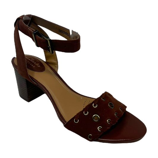 Ralene Sheen Shoes Heels Block By Clarks In Brown, Size: 7