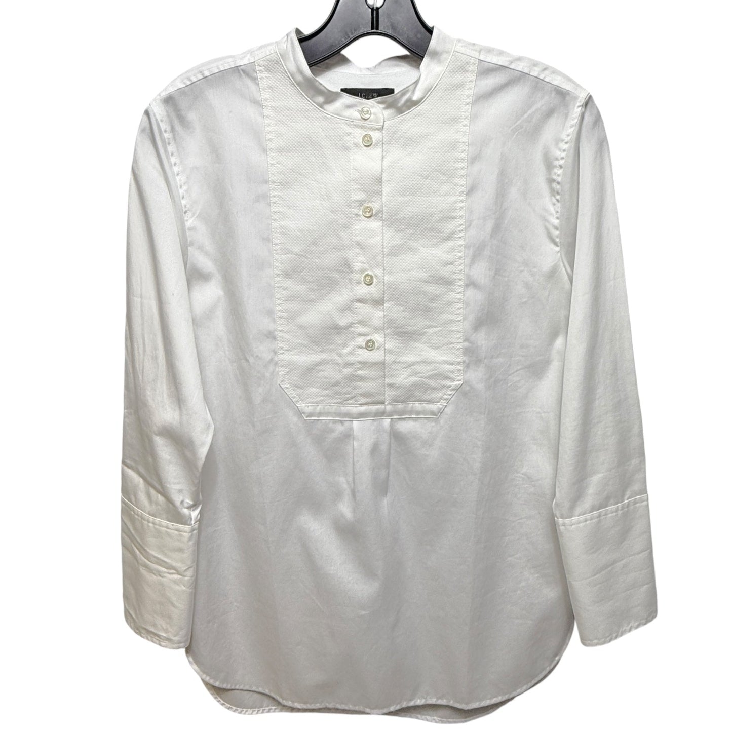 Tuxedo Popover Shirt By J. Crew In White, Size: 0