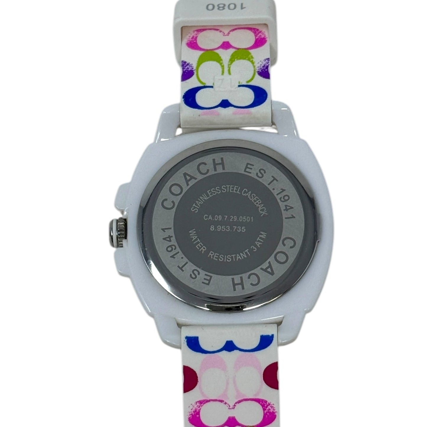 Boyfriend Rubber Strap Watch Designer By Coach