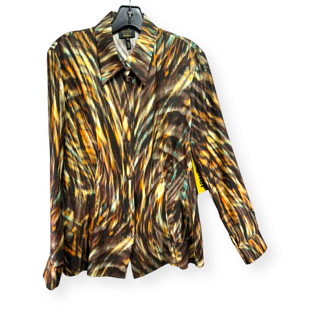 Multi-colored Blouse Luxury Designer Escada, Size 10