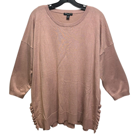 Top Long Sleeve By Cable And Gauge In Pink, Size: 2x