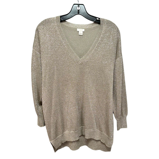 Metallic Sweater By J. Crew In Bronze, Size: M