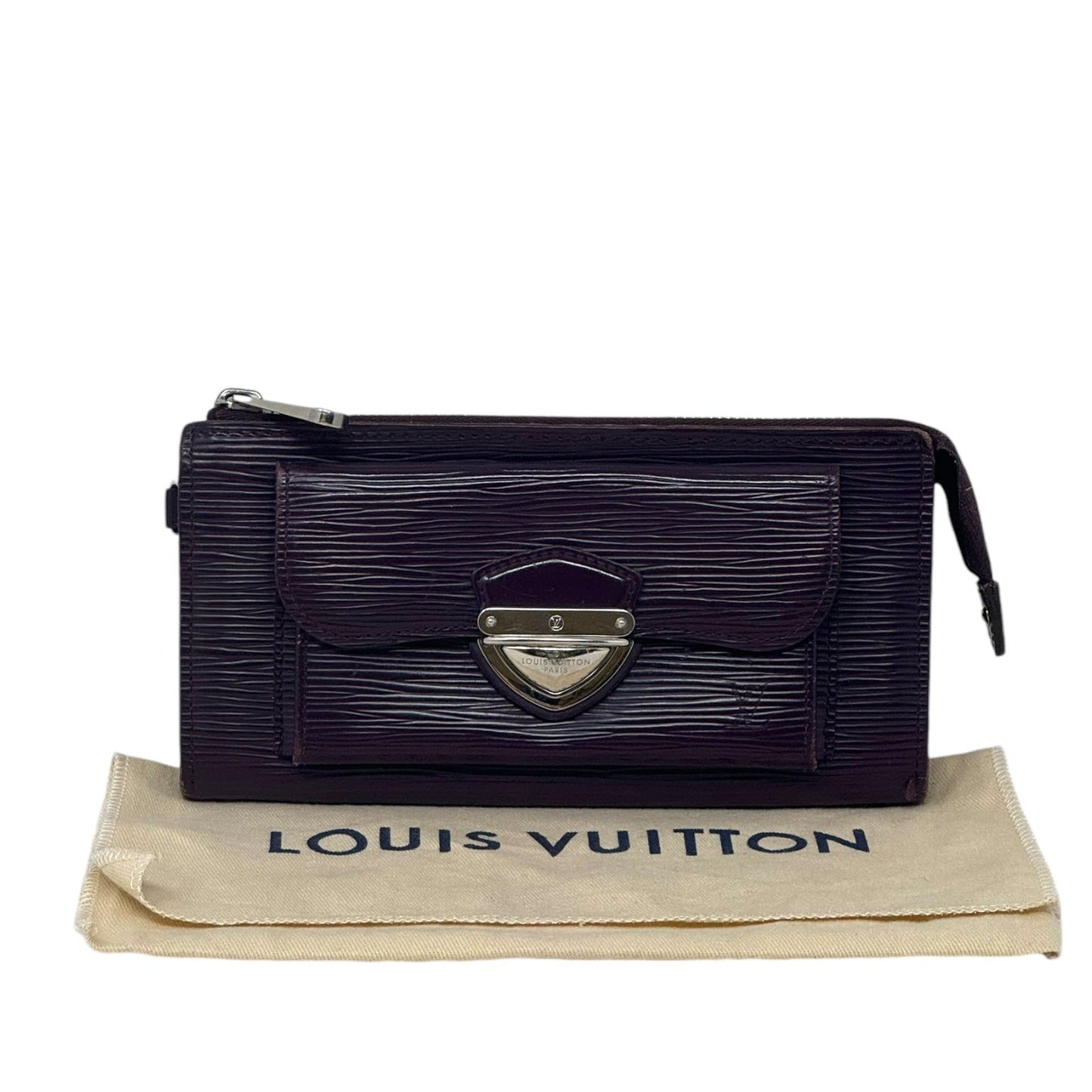 Astrid Wallet In Cassis Epi Leather Luxury Designer By Louis Vuitton, Size: Large