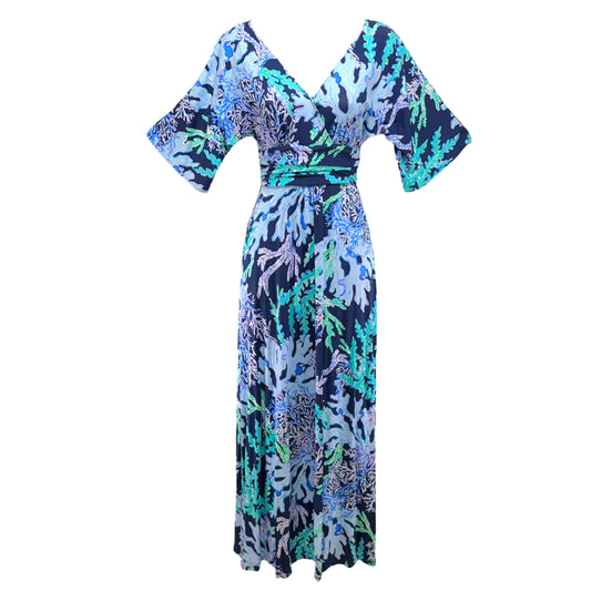 Parigi Maxi Dress Designer By Lilly Pulitzer In Deep Indigo Swish & Sway, Size: XXS