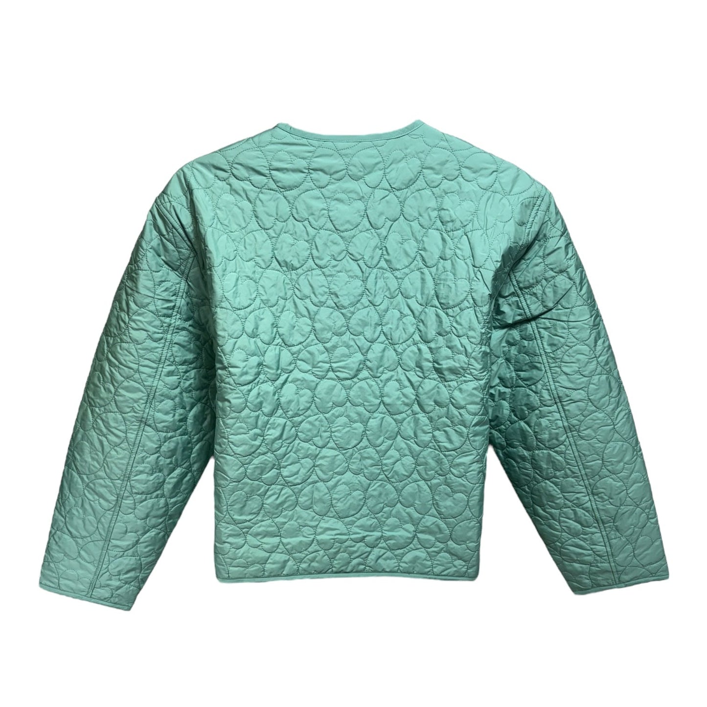 Heart Embroidered Jacket Puffer & Quilted By J. Crew In Green, Size: M