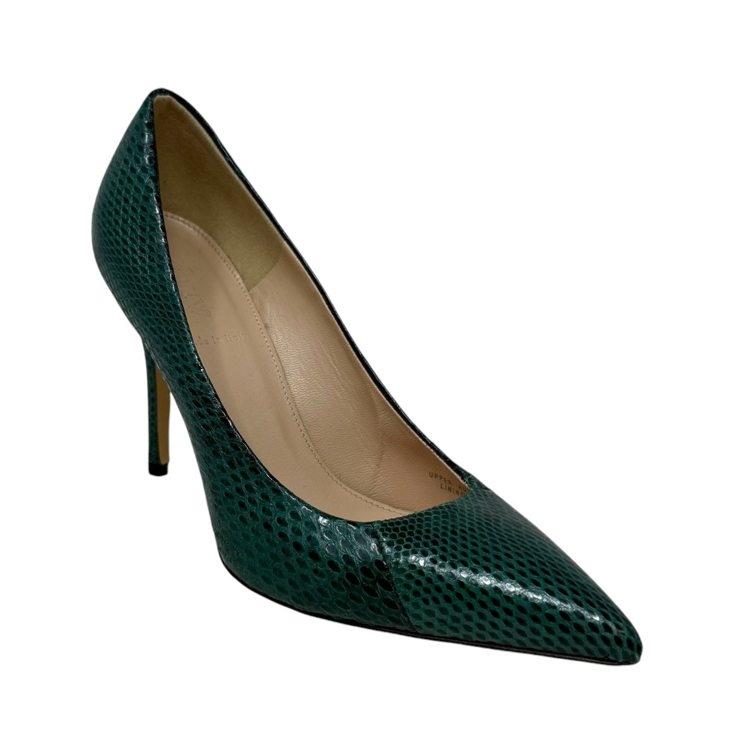 Roxie Snakeskin Stiletto Pumps By J. Crew Collection In Green, Size: 6