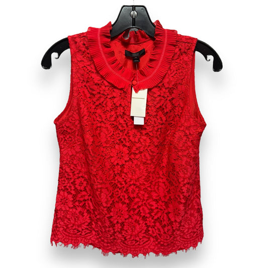 Top Sleeveless By J. Crew In Red, Size: Sp