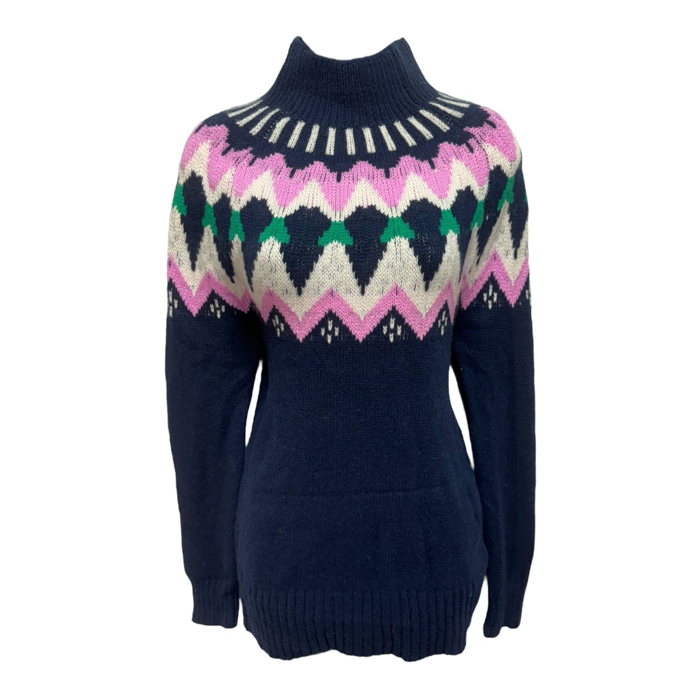 Mockneck Fair Isle Cashmere Sweater By J. Crew In Multi-colored, Size: XS