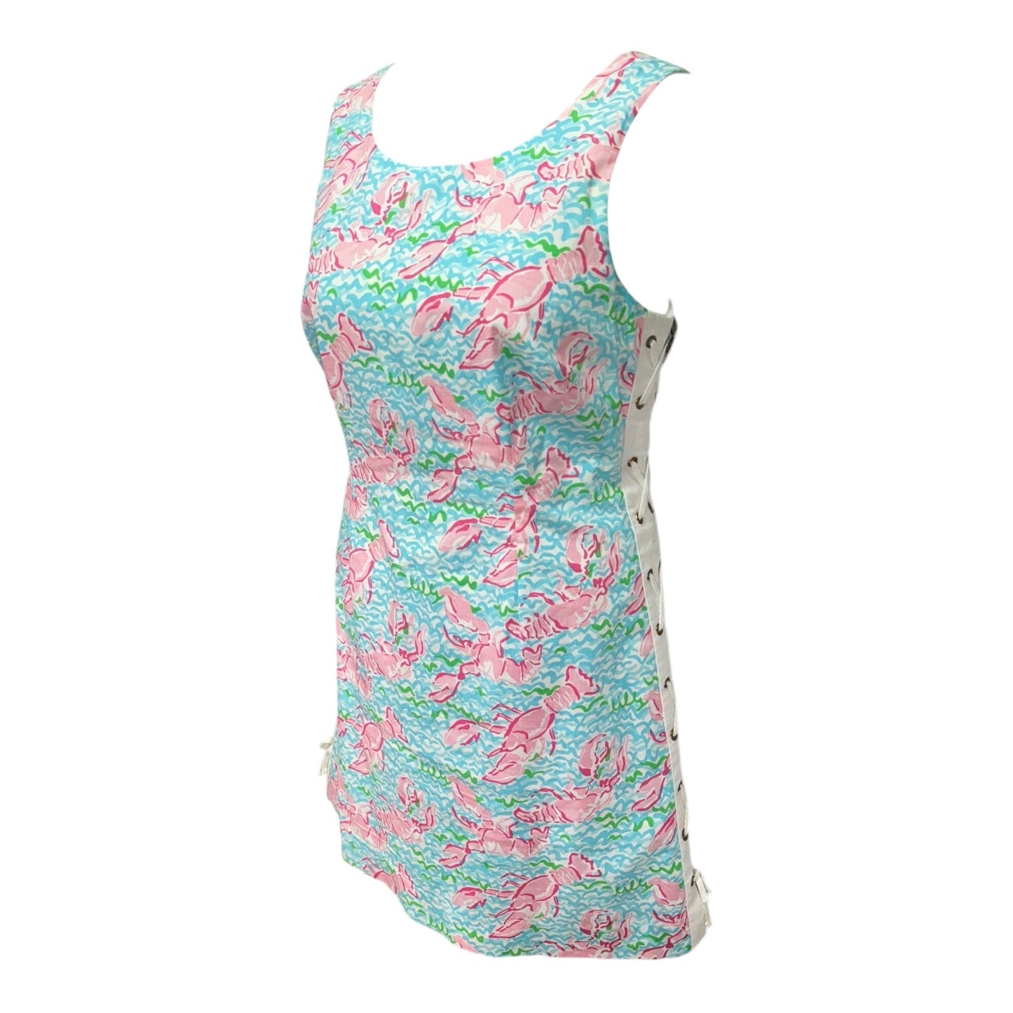 Delia Shift Dress in Lobstah Roll Designer By Lilly Pulitzer In Blue & Pink, Size: 10