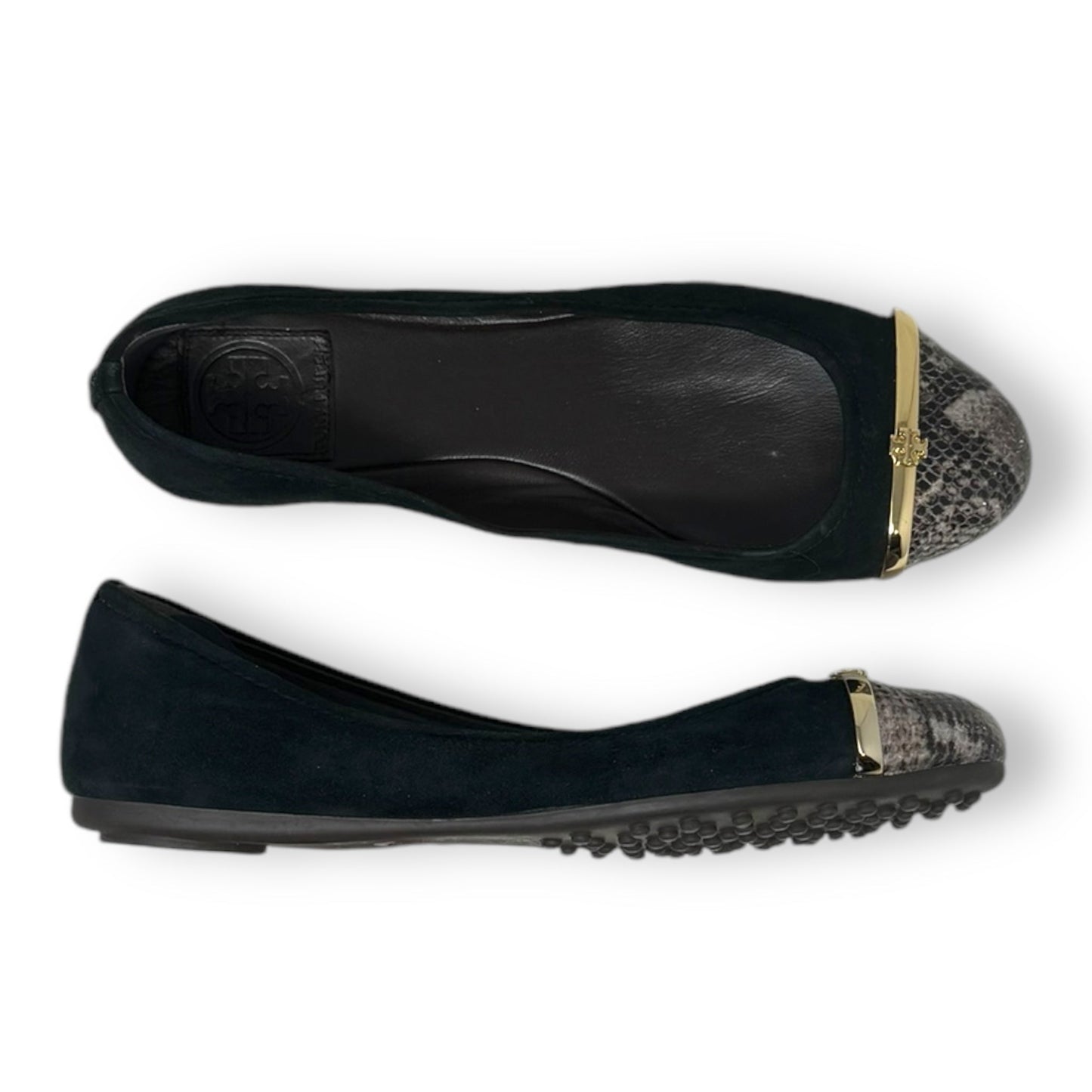 Pacey Driver Ballet Flats Designer By Tory Burch In Black, Size: 8