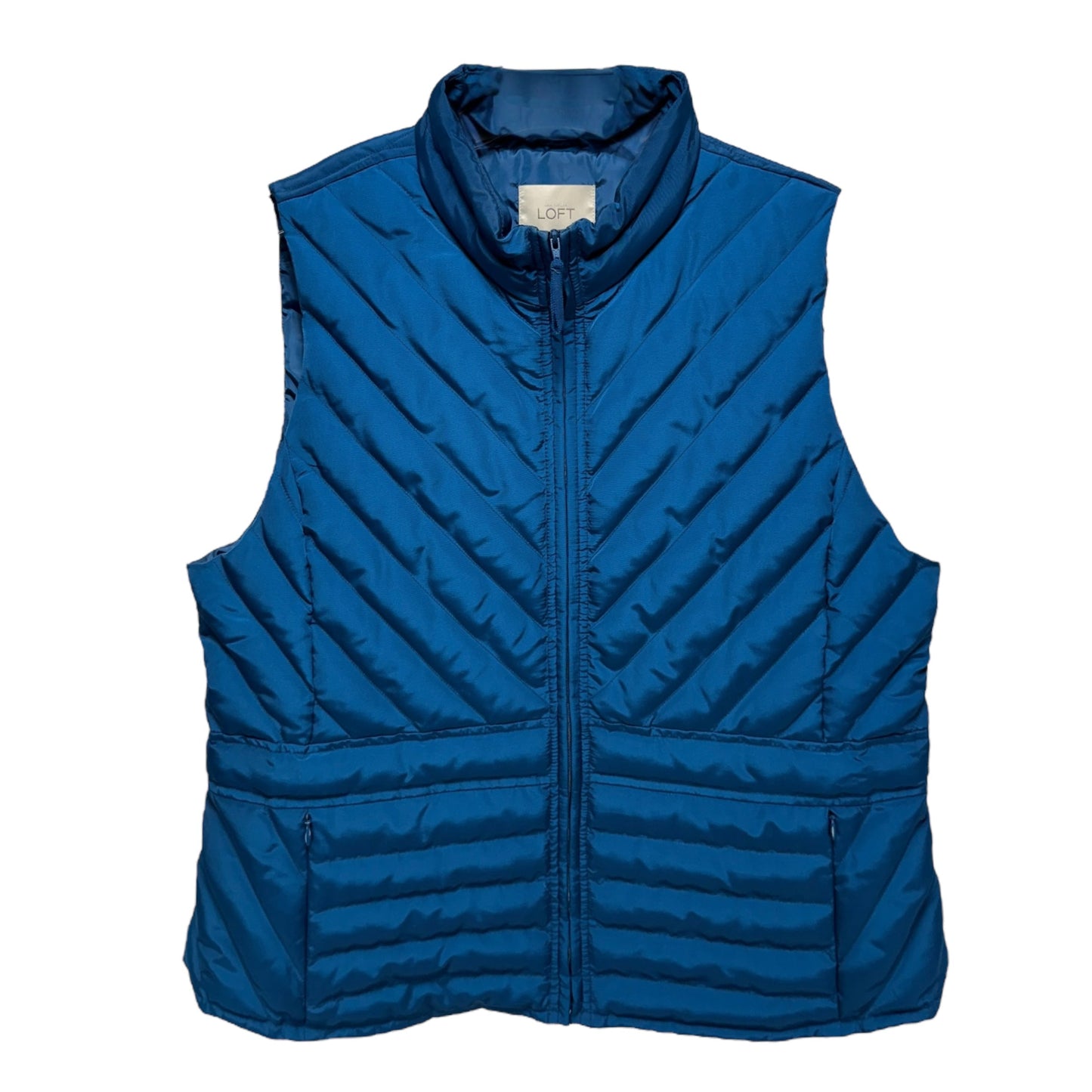 Vest Puffer & Quilted By Loft In Blue, Size: L