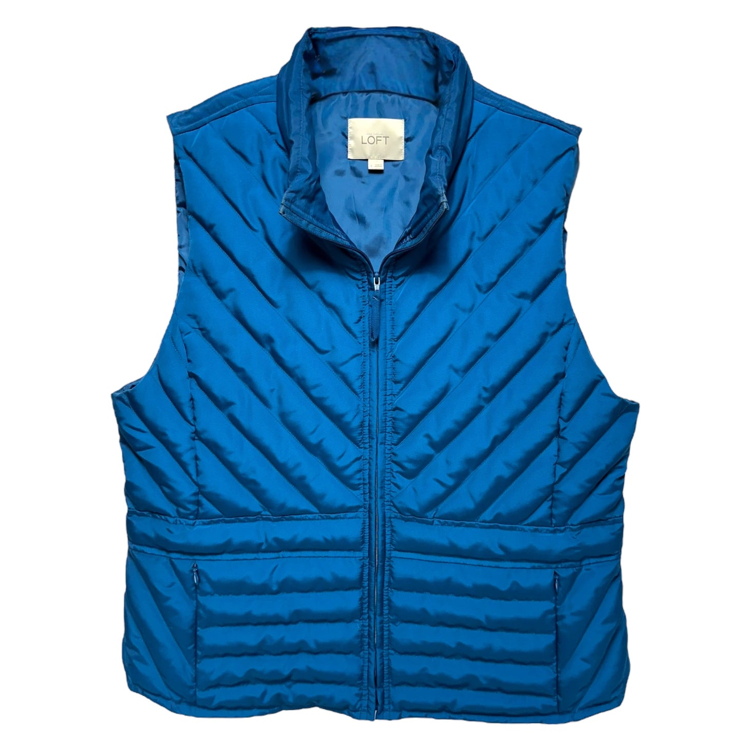 Vest Puffer & Quilted By Loft In Blue, Size: L