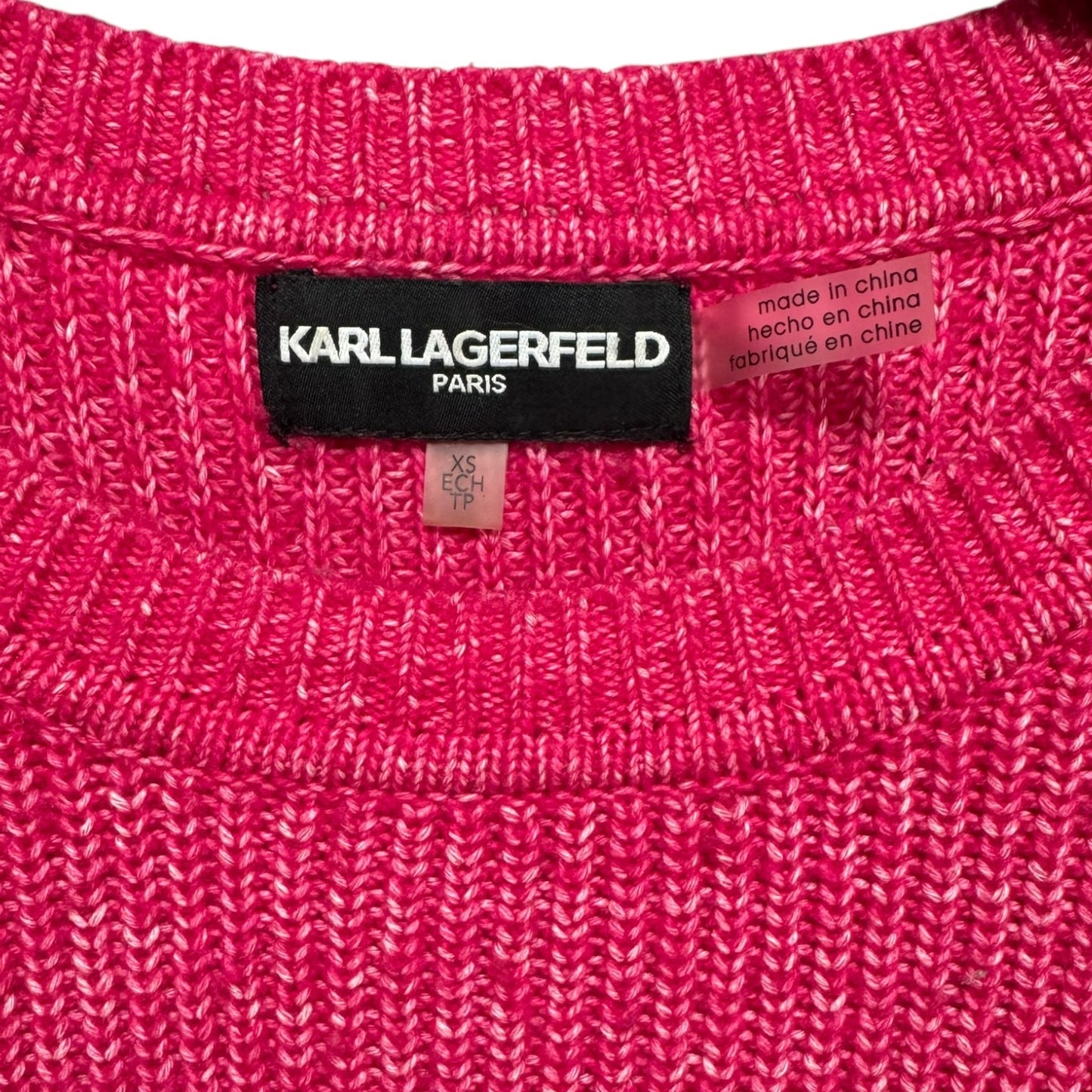 Sweater Designer By Karl Lagerfeld In Pink, Size: Xs