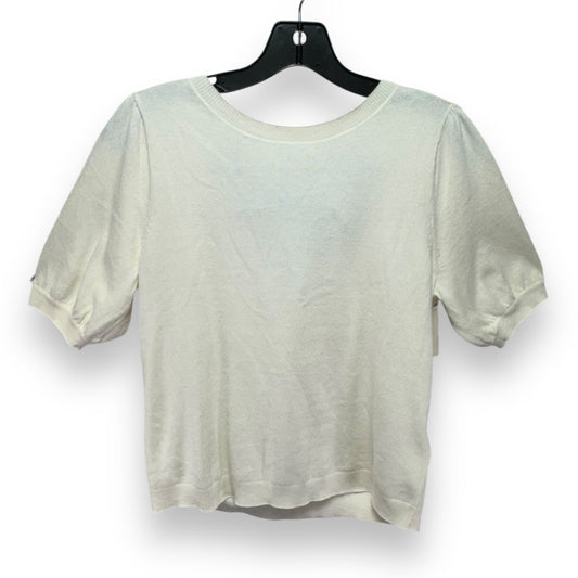 Sweater Short Sleeve By J. Crew In Cream, Size: S