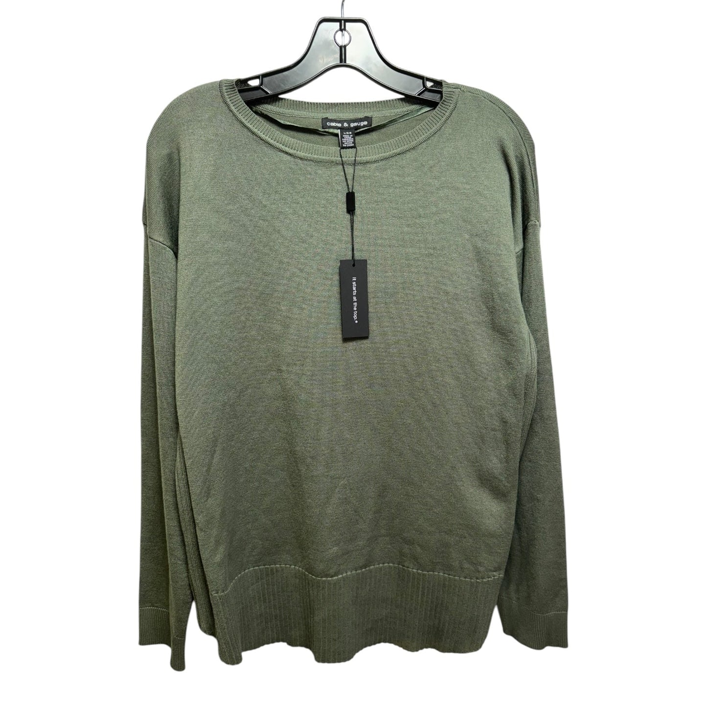 Sweater By Cable And Gauge In Green, Size: L