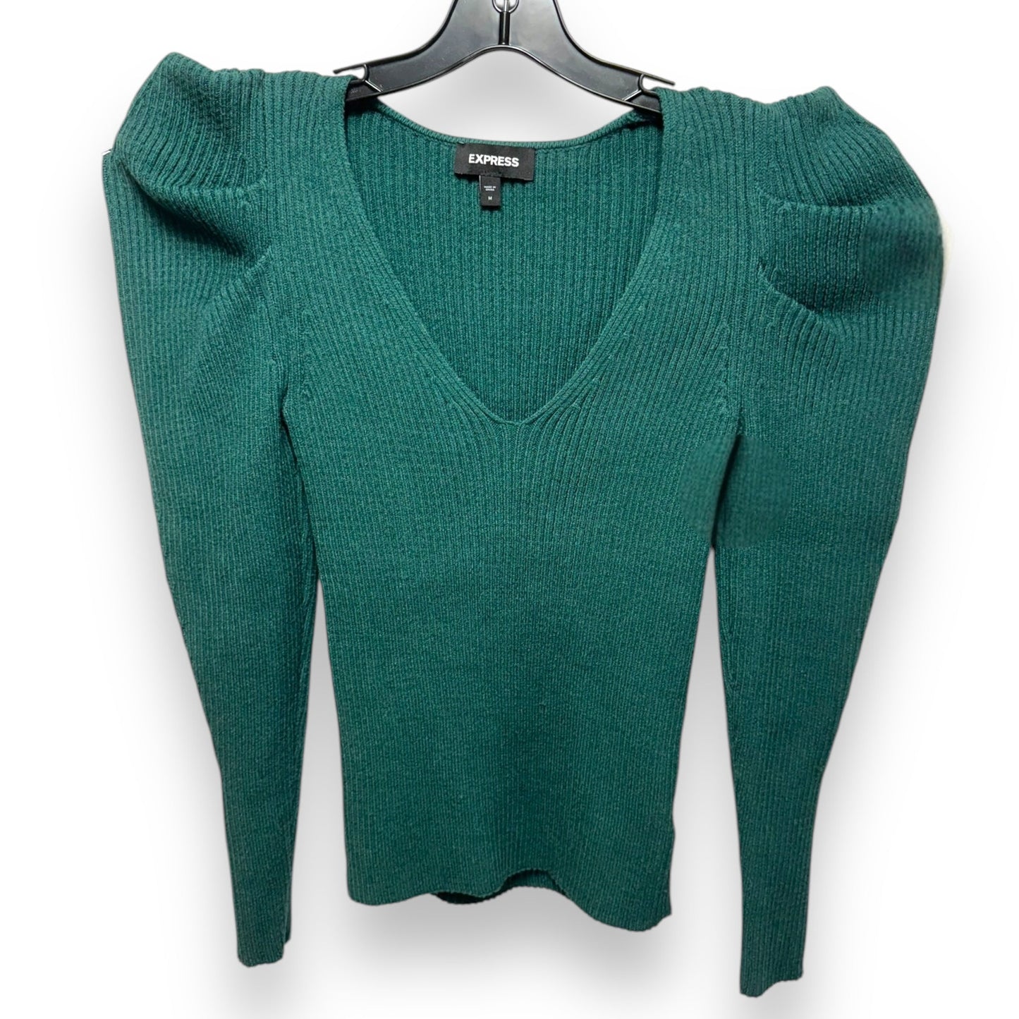 Sweater By Express In Green, Size: M