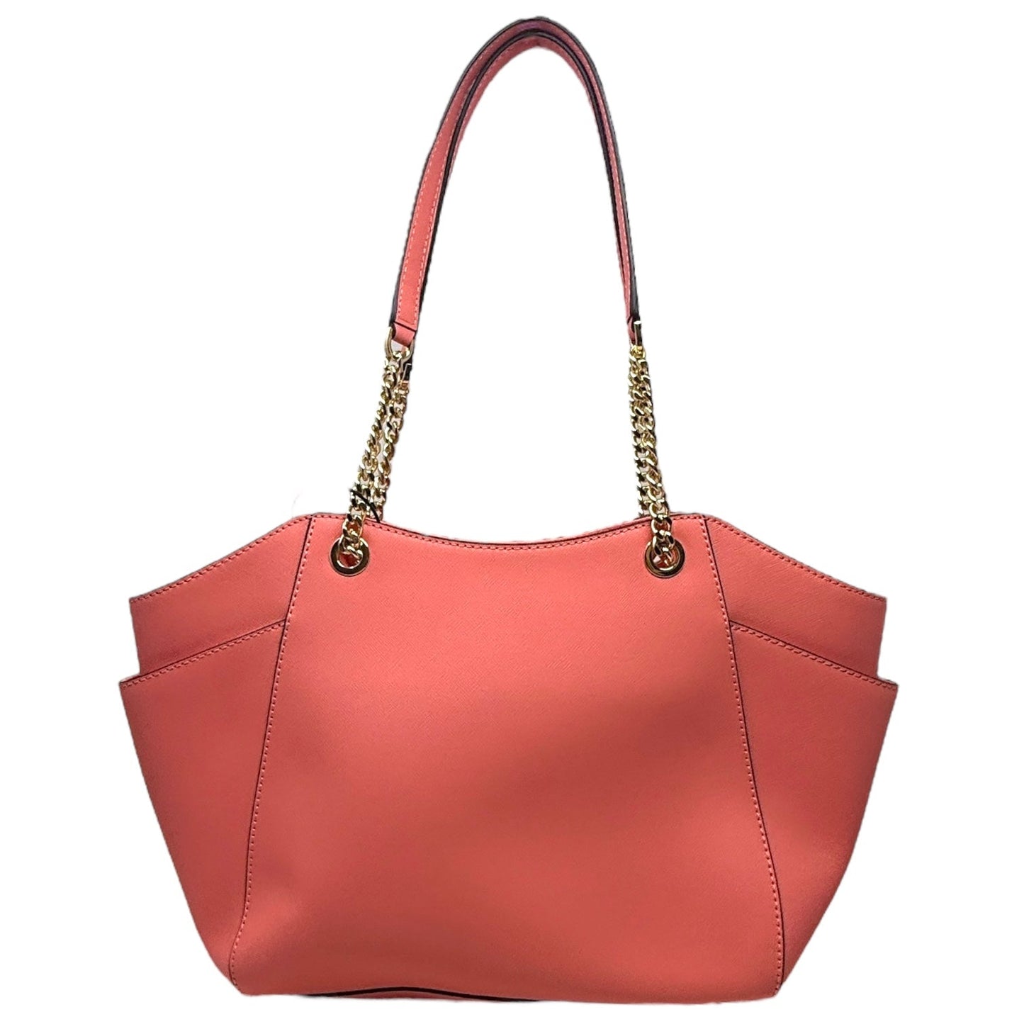 Jet Set Saffiano Leather Shoulder Bag By Michael By Michael Kors In Grapefruit, Size: Medium