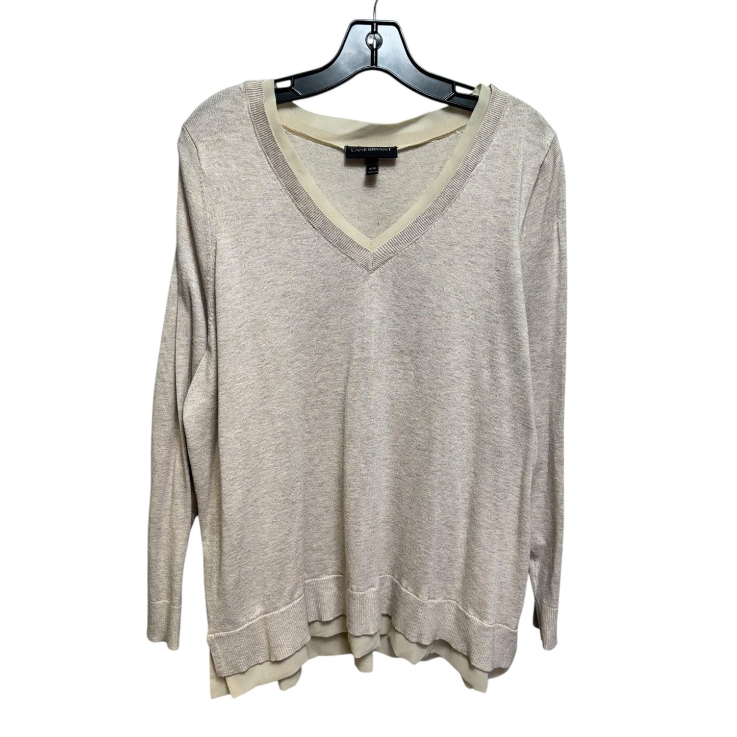 Sweater By Lane Bryant In Cream, Size: 1x