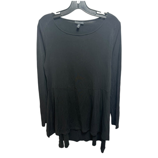 Silk Top Long Sleeve By Eileen Fisher In Black, Size: M