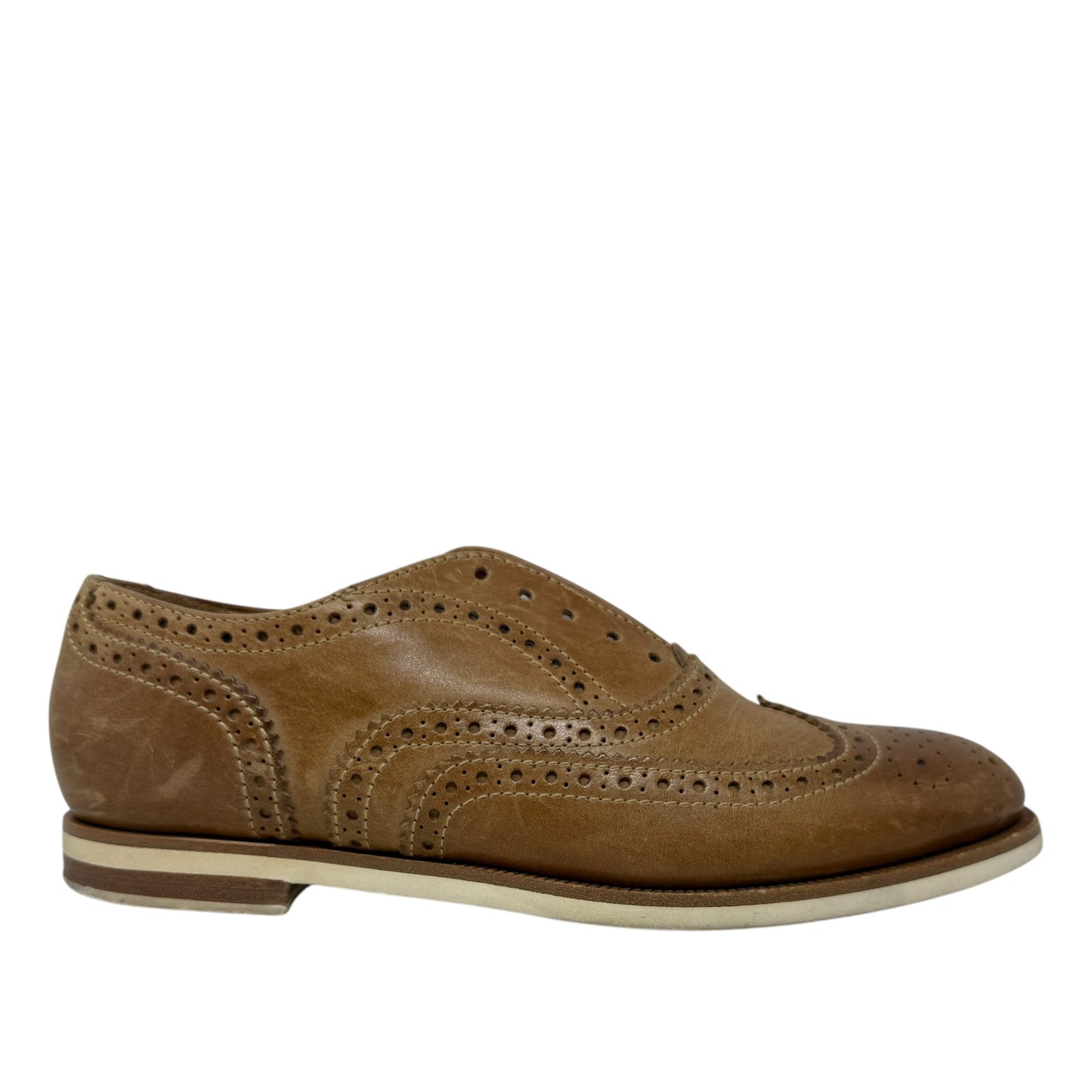 Wingtip Slip-On Brogue Oxfords By Rag And Bone In Cognac, Size: 6.5