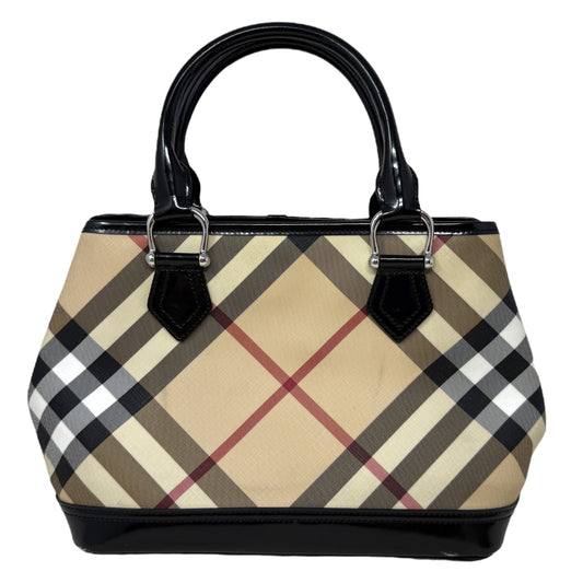 Super Nova Check Chester Satchel Luxury Designer By Burberry, Size: Medium