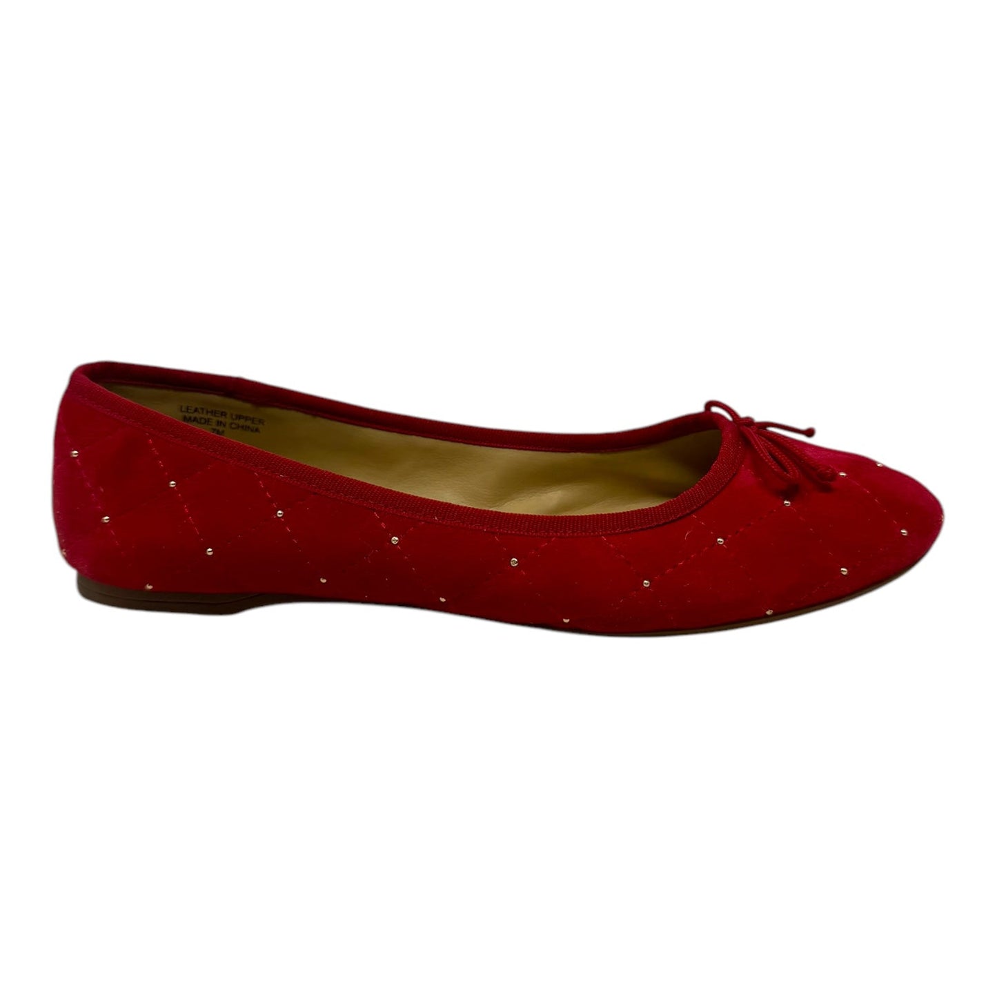 Quilted Shoes Flats By Talbots In Red, Size: 7