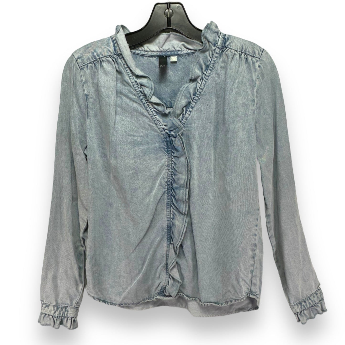 Meara Ruffle Blouse By Kut From The Kloth In Light Wash, Size: XS