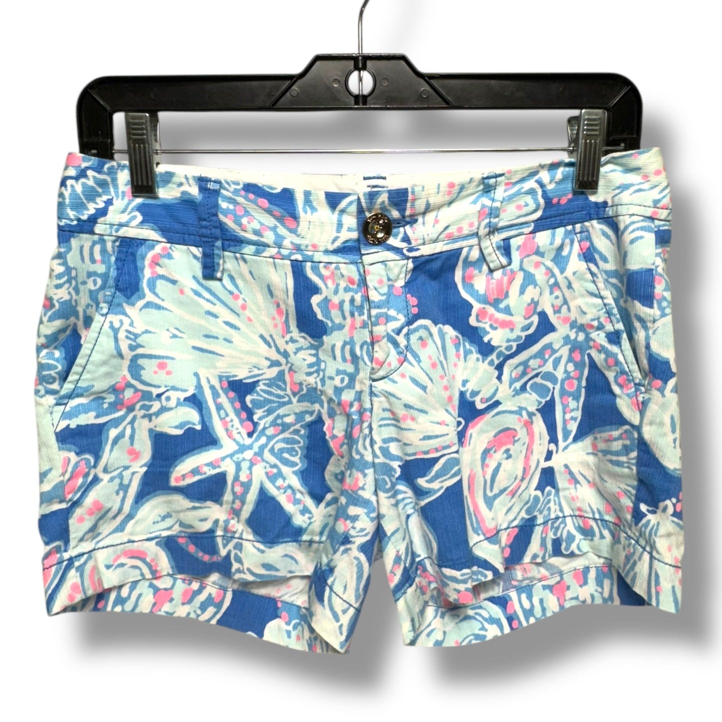 Shorts Designer By Lilly Pulitzer In Blue & White, Size: 0