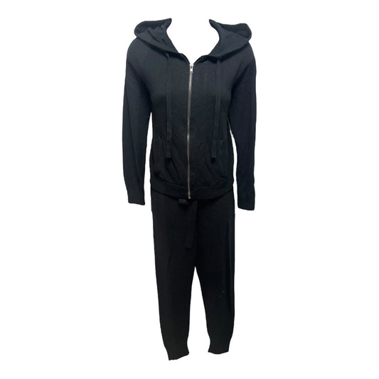 Knit Hoodie & Sweatpants Set By Splendid In Black, Size: Xs