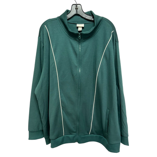 Athletic Jacket By Ava & Viv In Green, Size: 4x