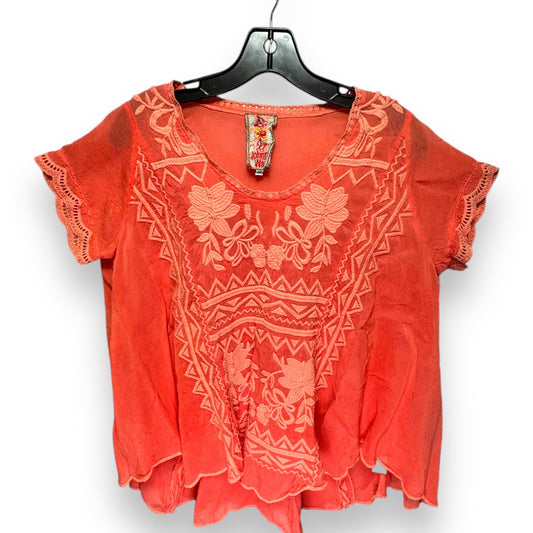 Top Short Sleeve By Johnny Was In Orange, Size: Xs