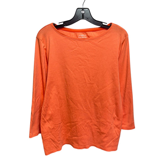 Top Long Sleeve By Talbots In Orange, Size: Xl