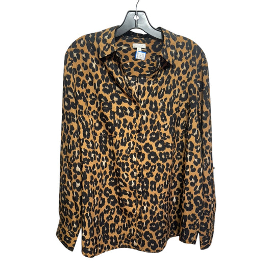 Top Long Sleeve By Talbots In Animal Print, Size: Xlp