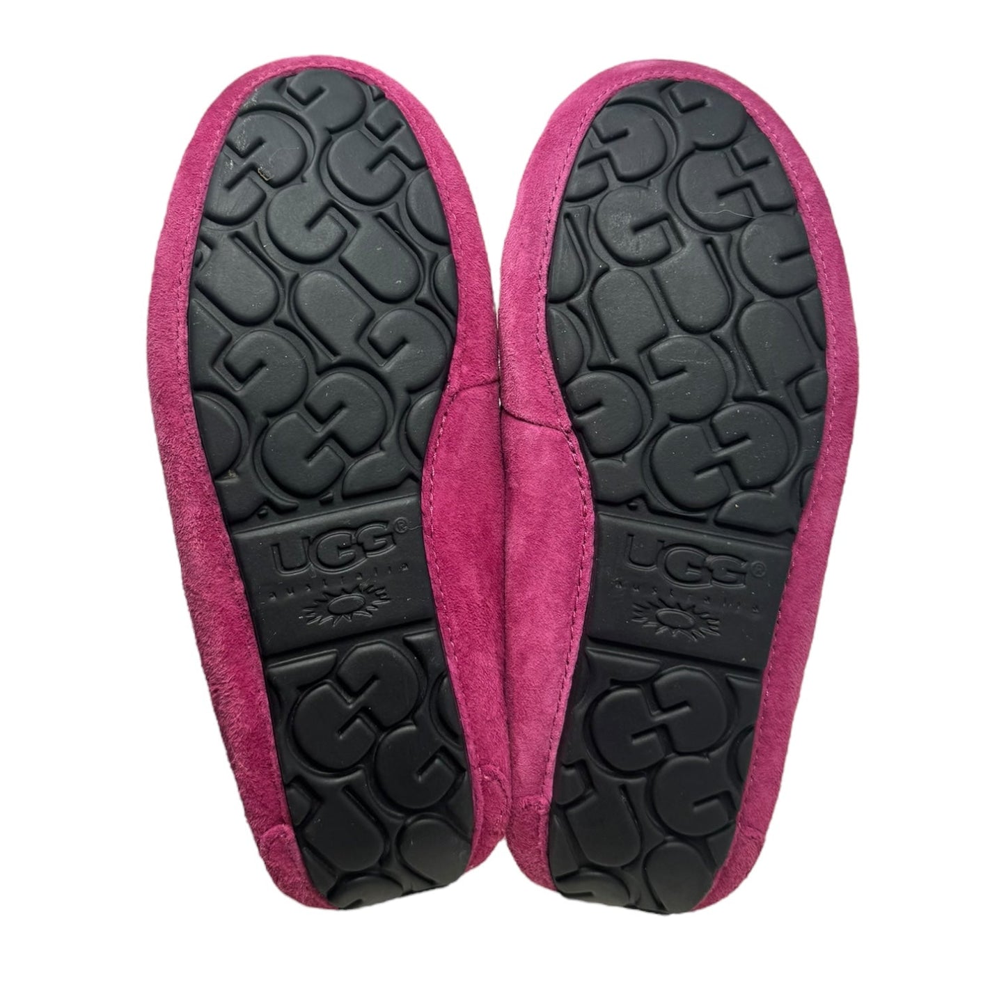 Slippers Designer By Ugg In Pink, Size: 5