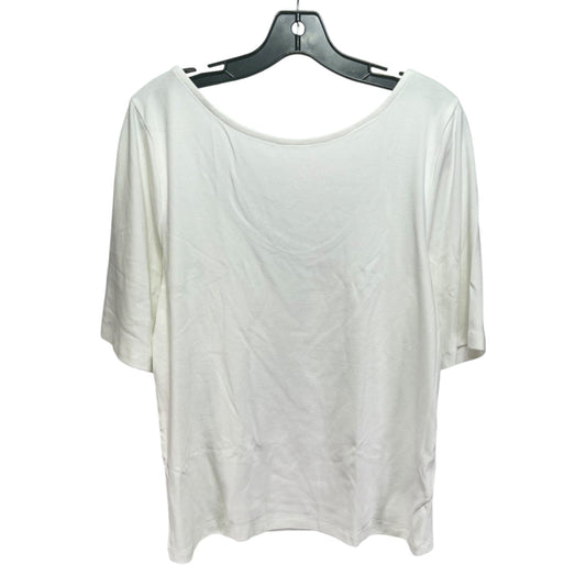 Scoop Back Top Short Sleeve Basic By Gap In White, Size: Xl