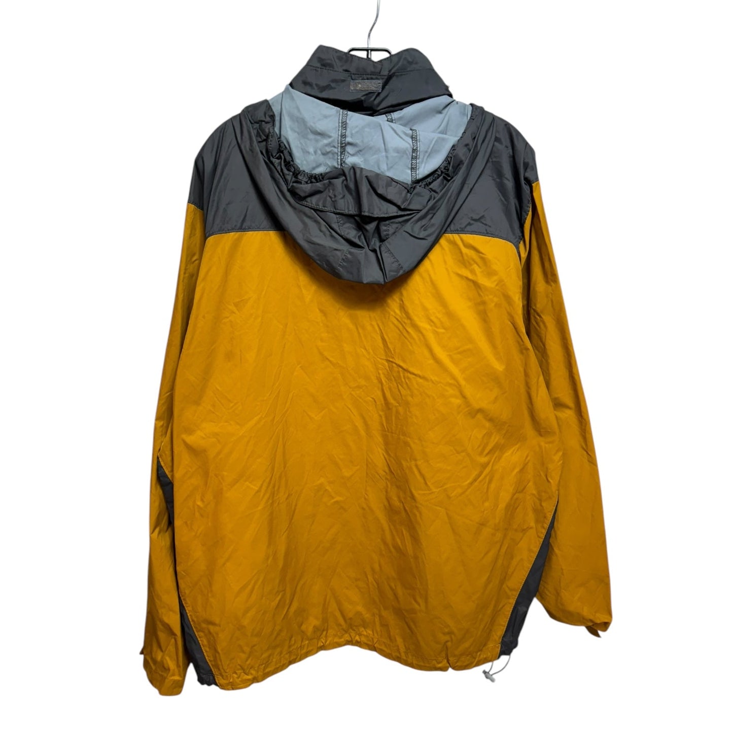 Jacket Windbreaker By Columbia In Grey & Yellow, Size: Xl