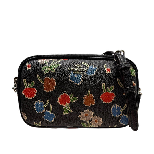 Crossbody Clutch In Daisy Field Print Pebble Leather Designer By Coach, Size: Small