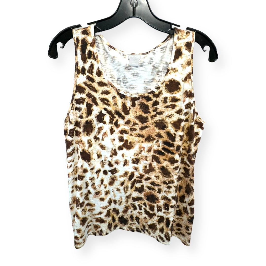 Animal Print Top Sleeveless Chicos, Size M