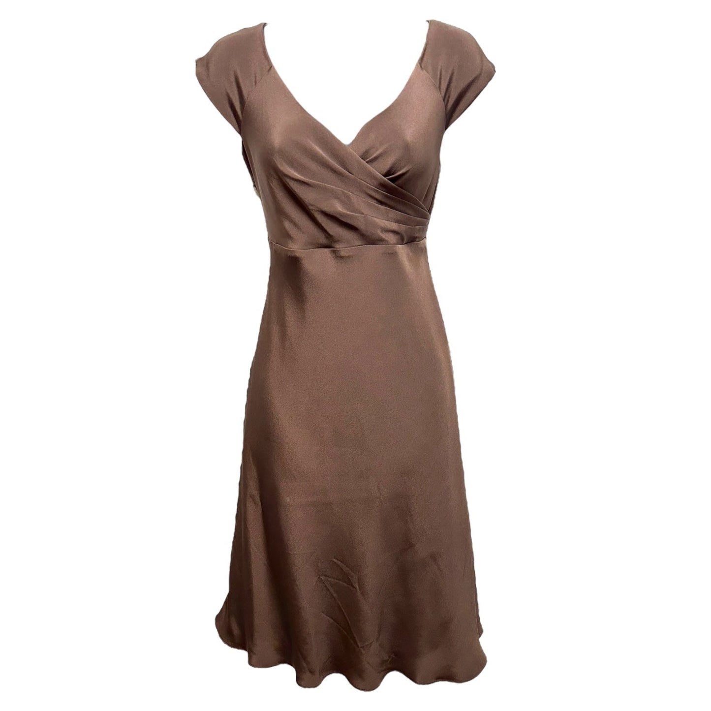 Cecelia Silk Bias Cut Dress - Espresso J. Crew, Size 10petite