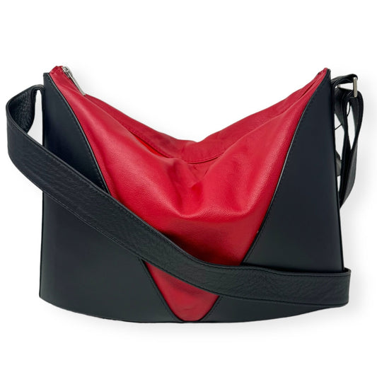 Akkordeon Crossbody Bag - Napa Leather Designer By Olbrish  Size: Large