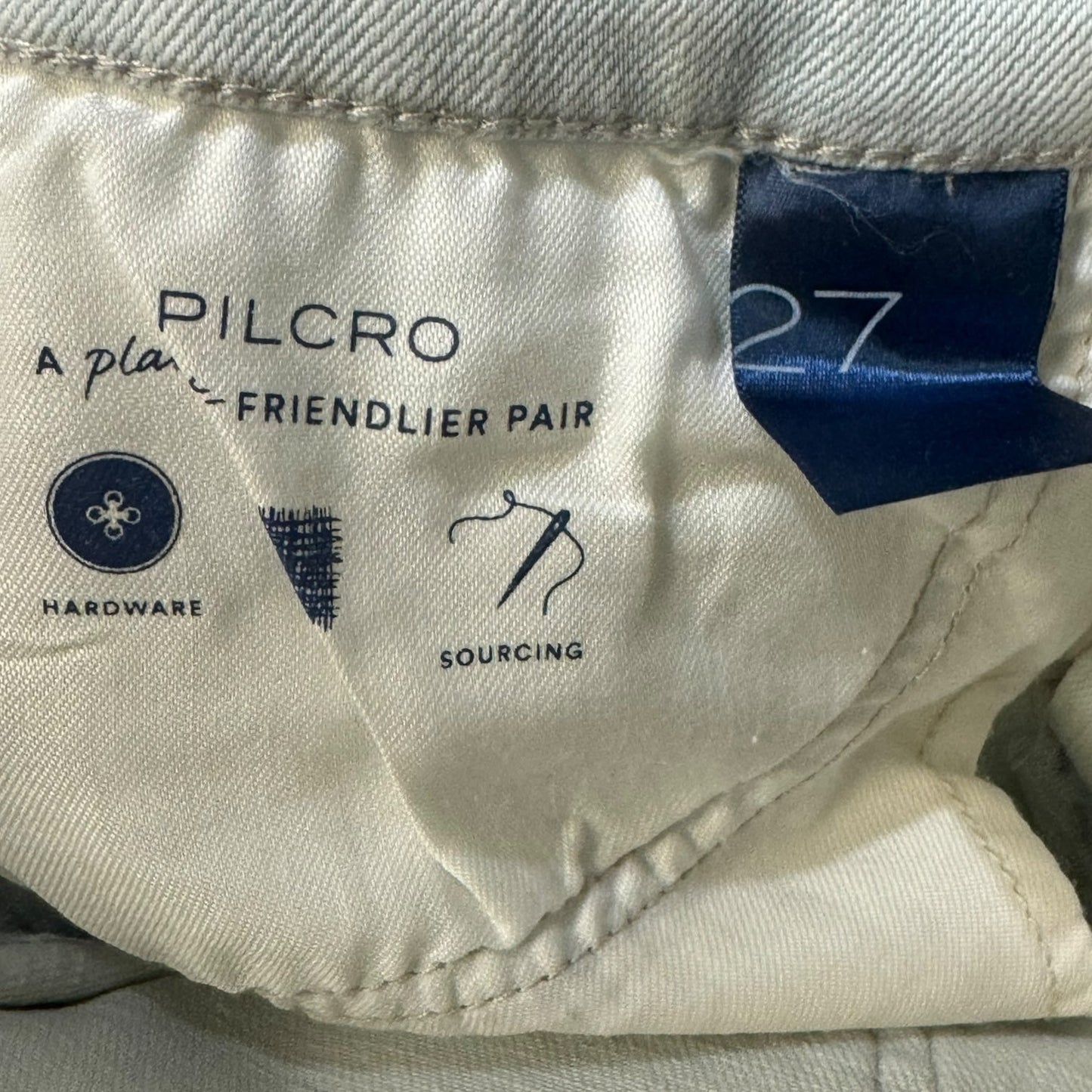 Jeans Flared By Pilcro In Cream Denim, Size: 4/27W