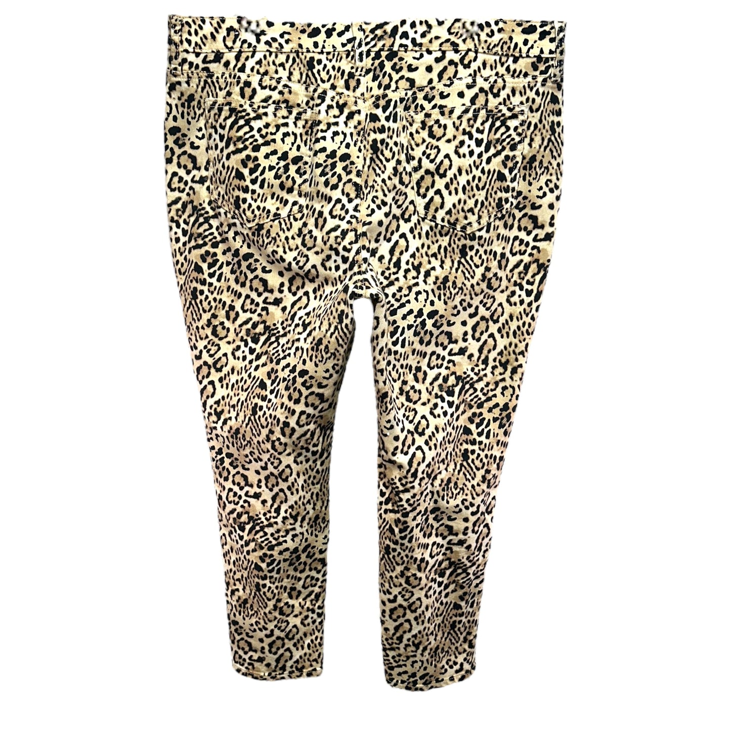 So Slimming Petite Girlfriend Ankle Jeans By Chicos In Cheetah-Print, Size: 14petite