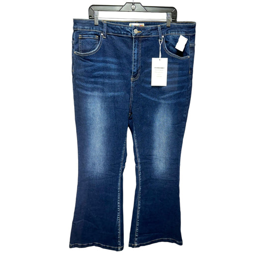 Jeans Boot Cut By Freckled Poppy x Risen Jeans In Blue Denim, Size: 3x