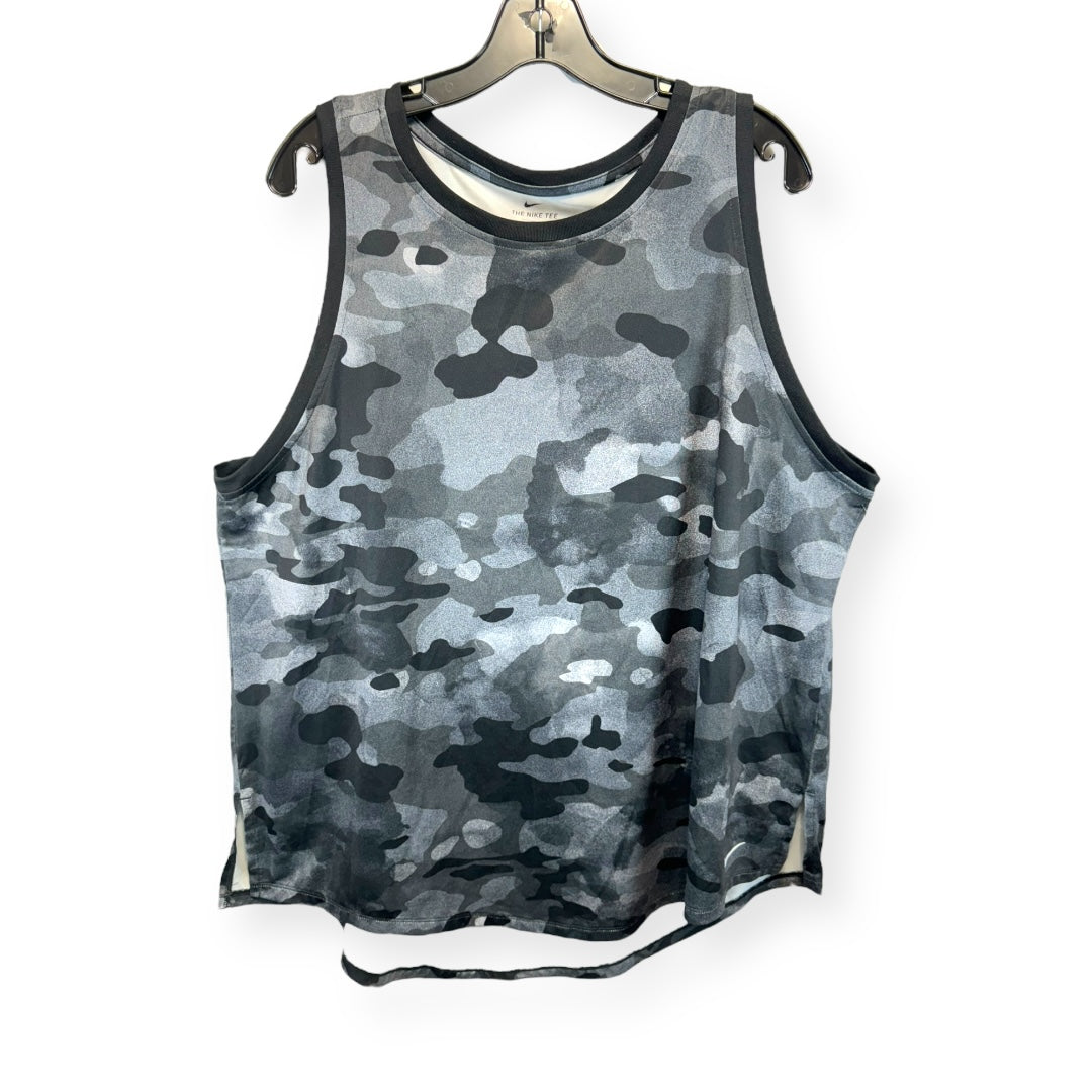 Camouflage Print Athletic Tank Top Nike Apparel, Size 1x